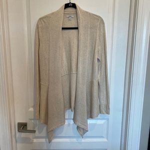 NWOT Croft & Barrow Open Front Draped Cardigan Small Beige